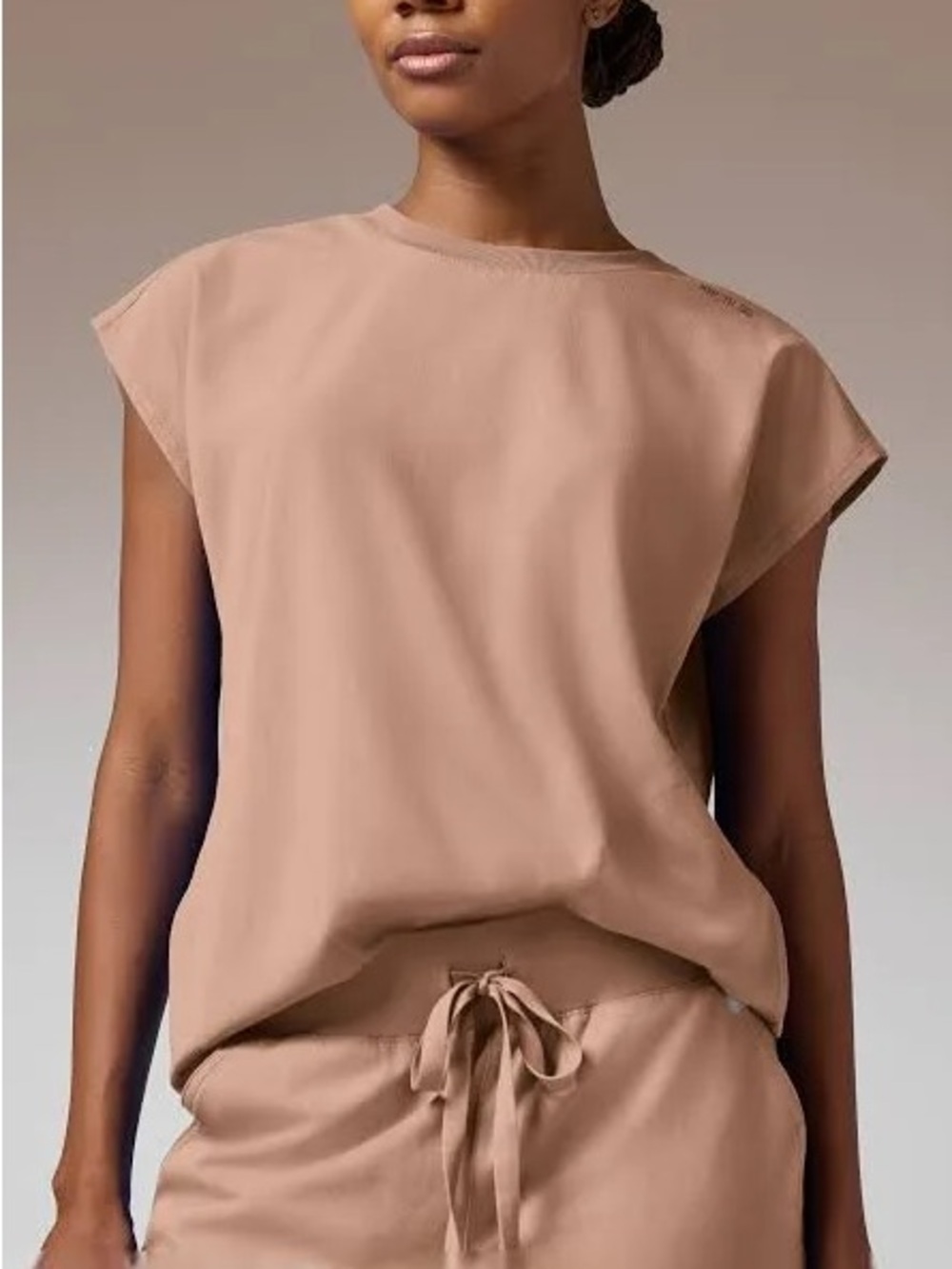 Women's Relaxed Shell Top in Dusty Rose